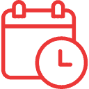 red clock icon