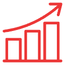 exponential graph icon